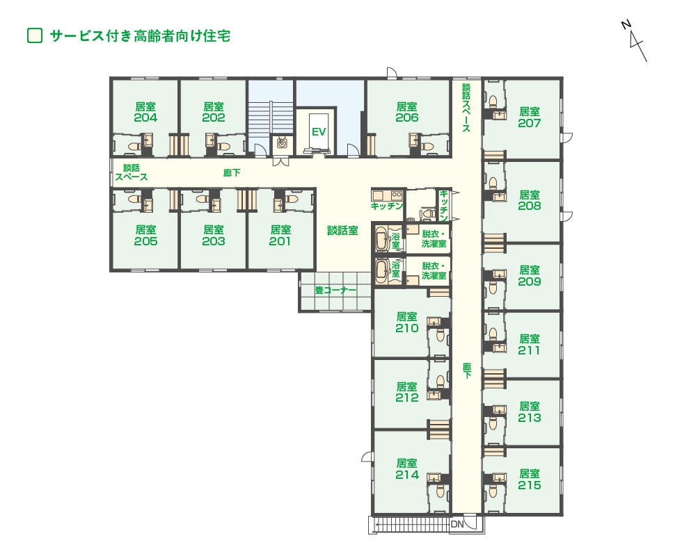 エイジフリーハウス千葉稲毛町 間取図