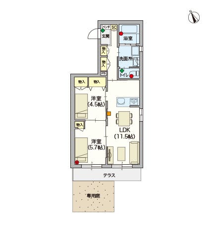 ヘーベルVillage調布飛田給 間取図