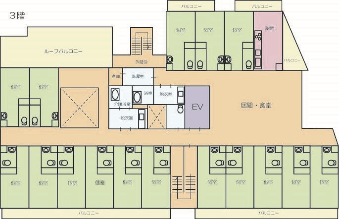 プラチナ・シニアホーム足立竹ノ塚 間取図