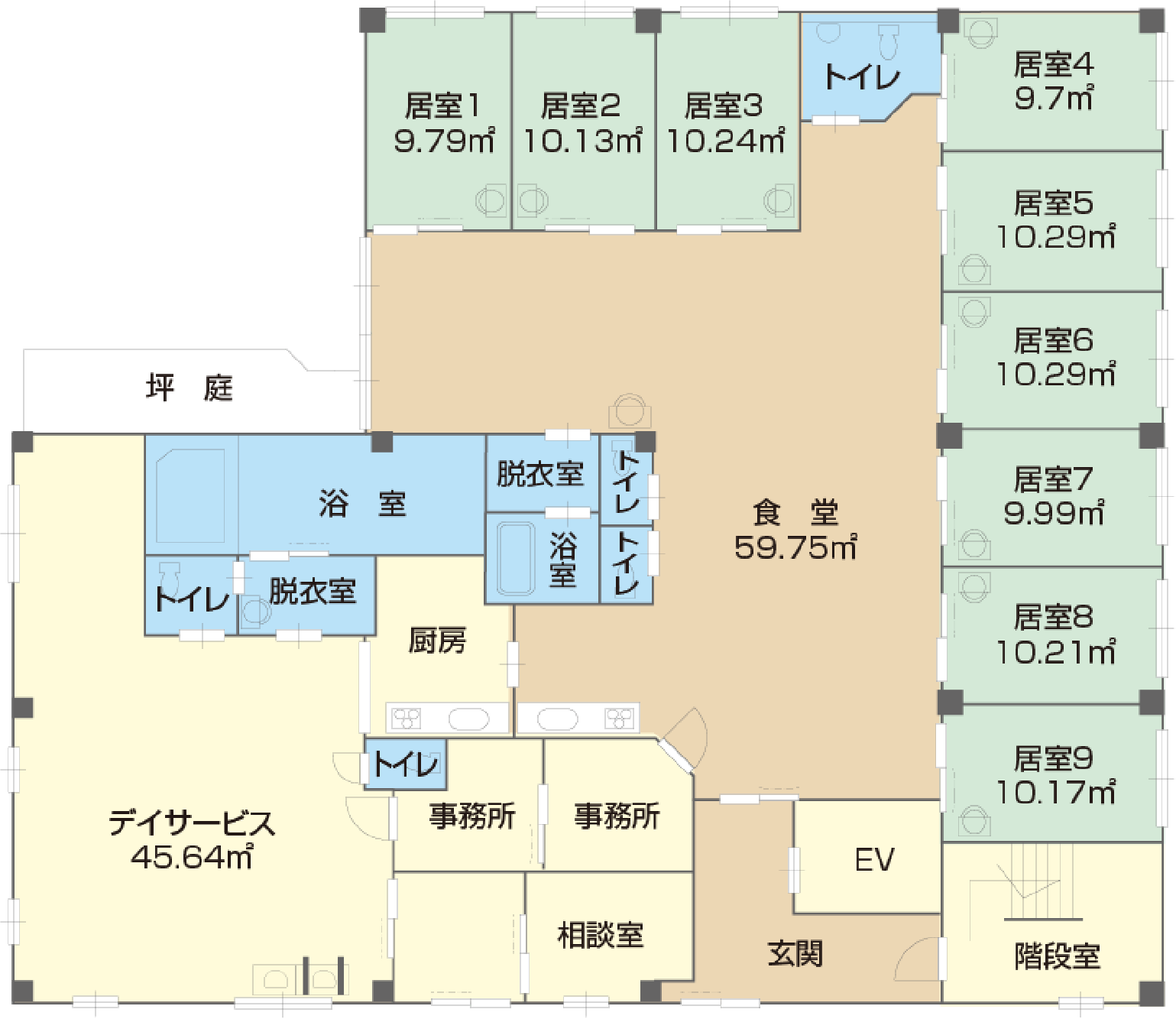 グループホームアムール岸和田 間取図