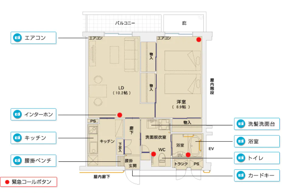 ライフサポートレジデンスゆらら篠崎 間取図