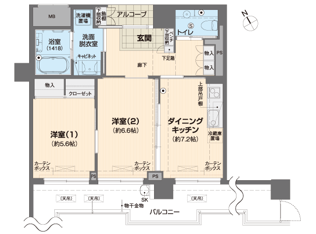 ベルパージュ大阪帝塚山 間取図