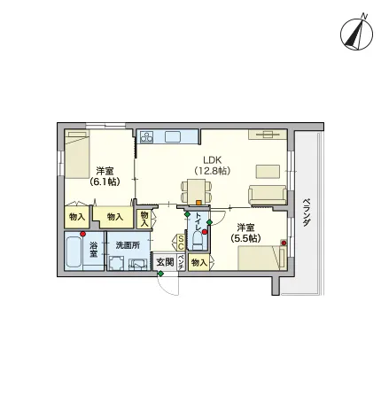 ヘーベルVillage東高円寺 間取図