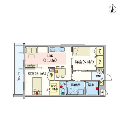 ヘーベルVillage新小岩 間取図
