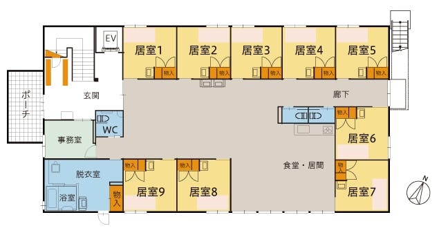 ツクイ新潟姥ヶ山グループホーム 間取図