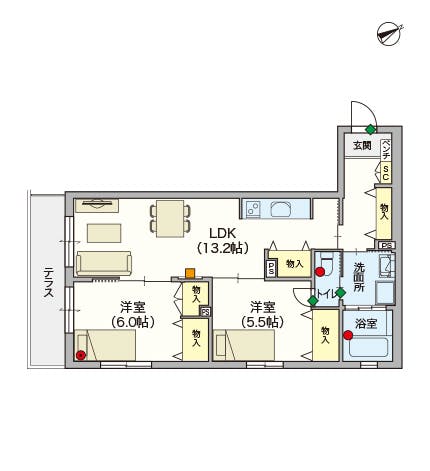 へーベルVillage市川 間取図