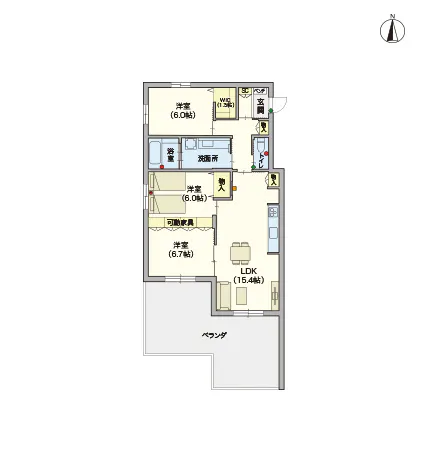 ヘーベルVillage蕨 間取図