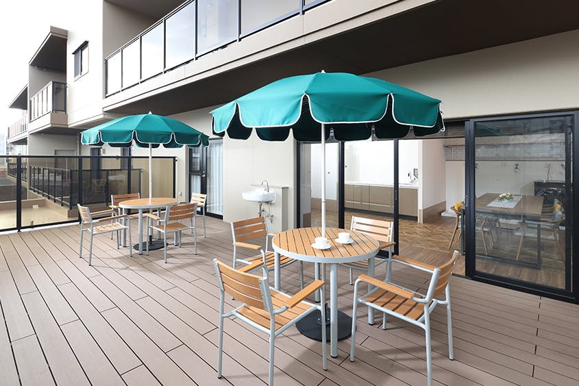 ボンセジュール水前寺 4F ウッドデッキ