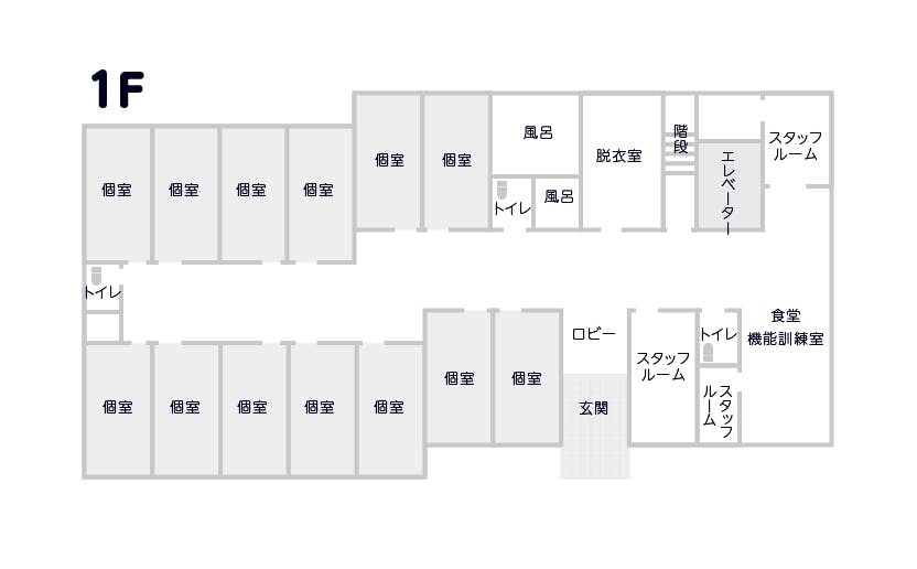緩和型ナーシングホームキセキかにえ 間取図