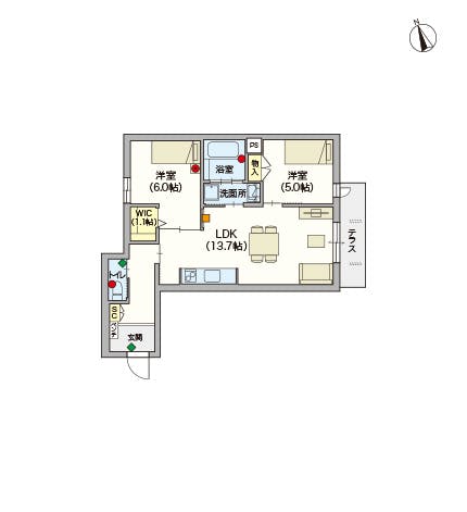 ヘーベルVillage西立川 間取図