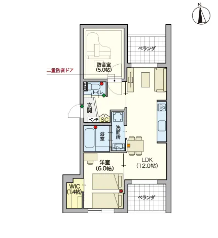 ヘーベルVillage世田谷砧 間取図