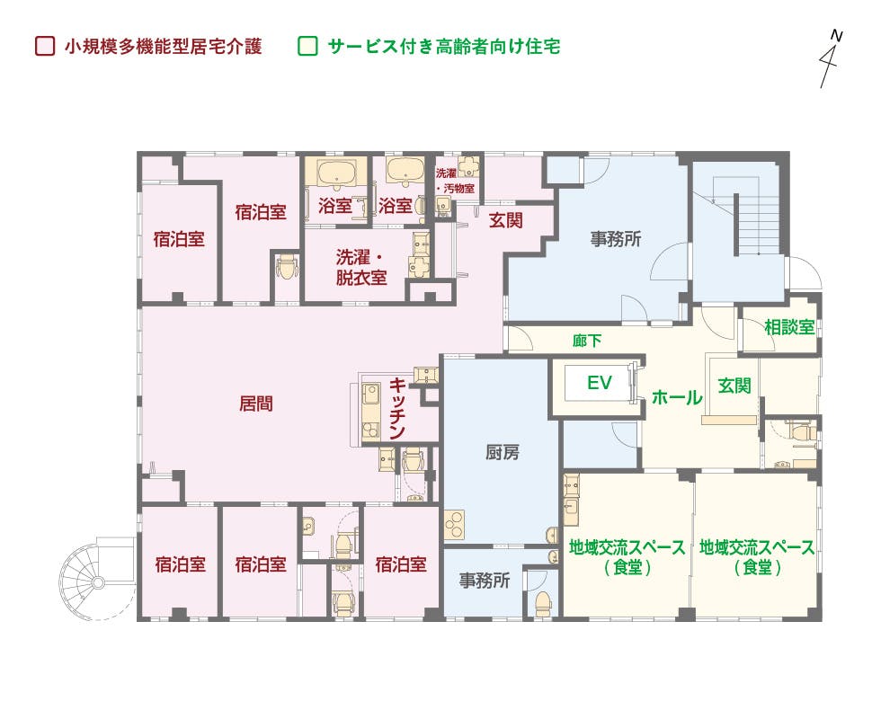 エイジフリーハウス枚方津田 間取図