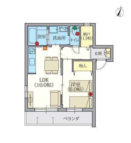 ヘーベルVillage高砂壱番館 間取図