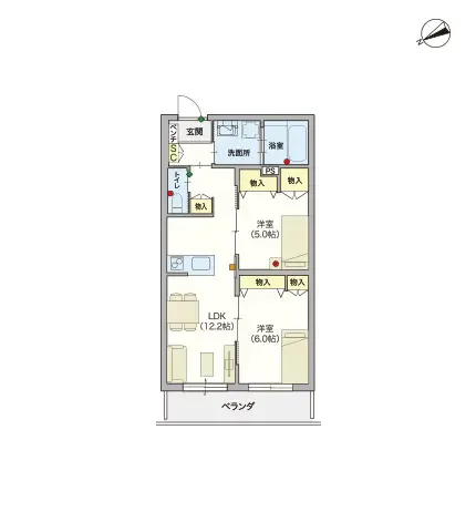 ヘーベルVillage片瀬鵠沼 間取図