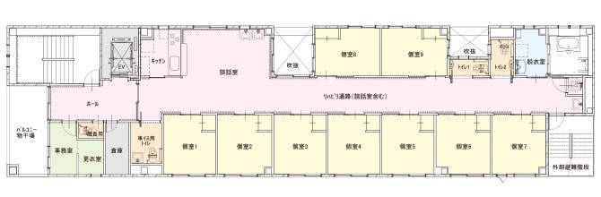 グループホームフレンド大阪中央 間取図