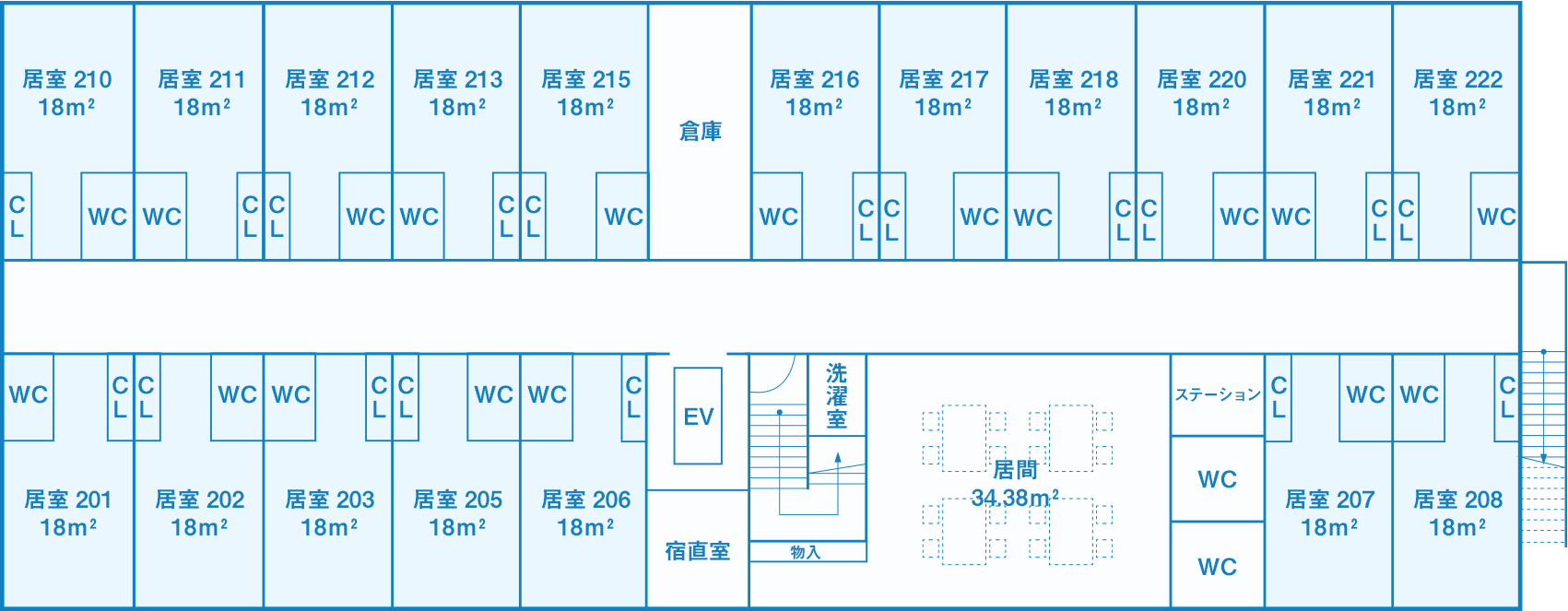 サービス付き高齢者向け住宅スマイルイースト 間取図