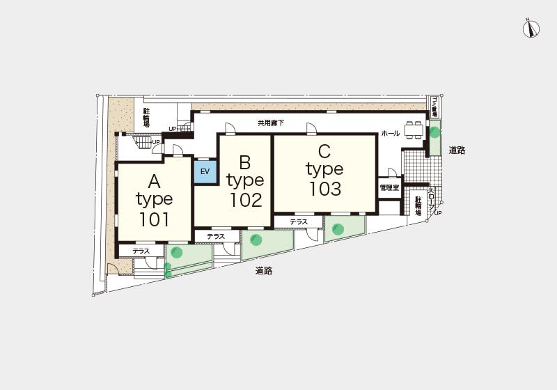 ヘーベルVillage十日市場 間取図