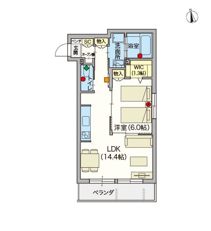 ヘーベルVillage駒込6丁目 間取図
