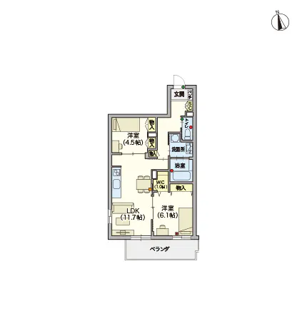 ヘーベルVillage浦和本太 間取図
