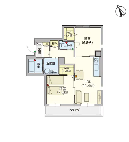 ヘーベルVillage西船橋駅前 間取図