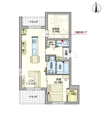 ヘーベルVillage世田谷砧 間取図