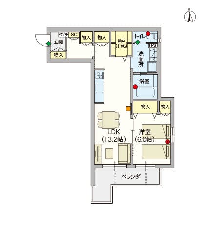ヘーベルVillage川崎大師 間取図