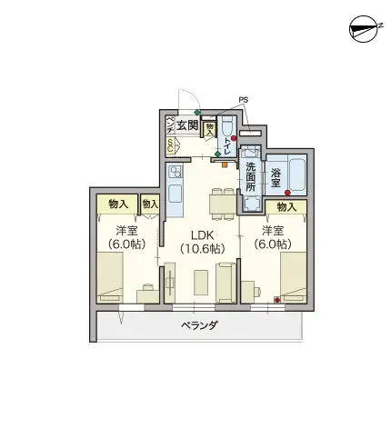 ヘーベルVillageときわ台 間取図