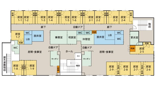 ツクイ札幌山鼻グループホーム 間取図