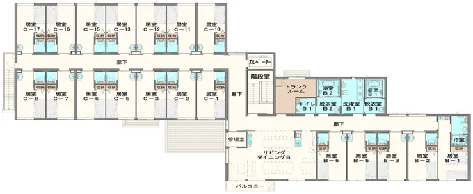 長崎ケアハートガーデンサービス付き高齢者向け住宅南長崎 間取図