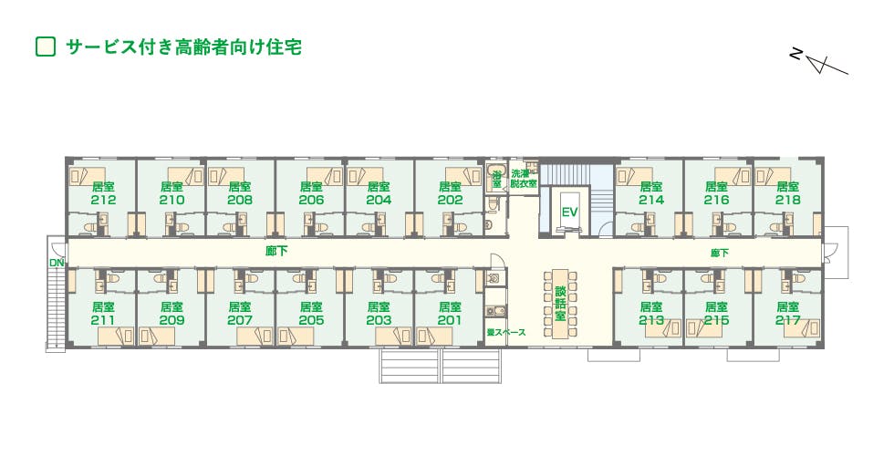 エイジフリーハウス堺初芝 間取図
