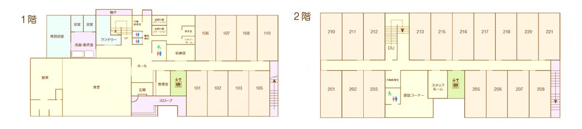 サービス付き高齢者向け住宅ナーシングケアホームぽっぽ 間取図