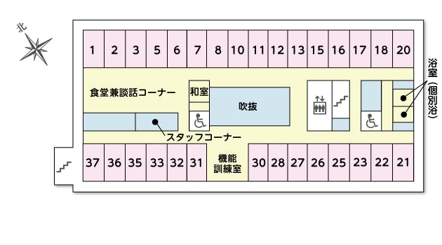 ツクイ・サンシャイン町田東館 間取図
