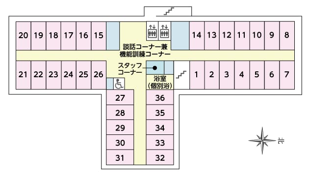 ツクイ・サンシャイン岡谷 間取図