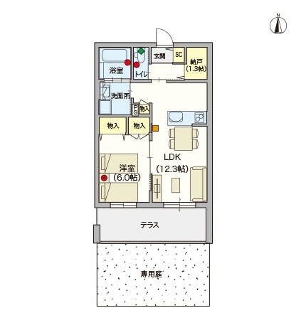 ヘーベルVillage足立六町 間取図