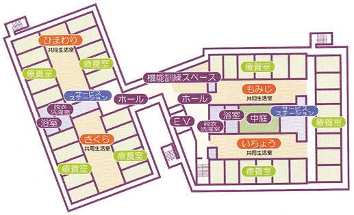 介護老人保健施設垂水すみれ苑 間取図