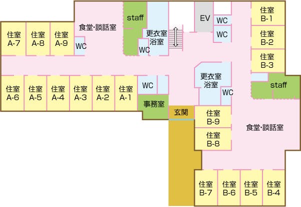 グループホームれもんの樹加美正覚寺 間取図