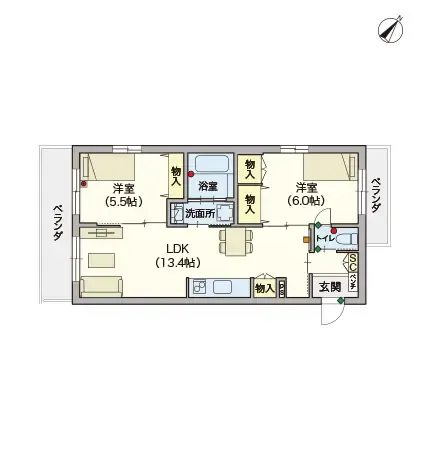 ヘーベルVillageつつじヶ丘 間取図