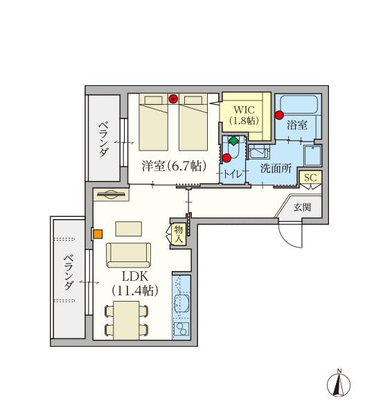 ヘーベルVillage西永福 間取図