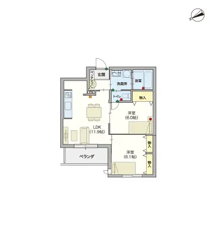 ヘーベルVillage片瀬鵠沼 間取図