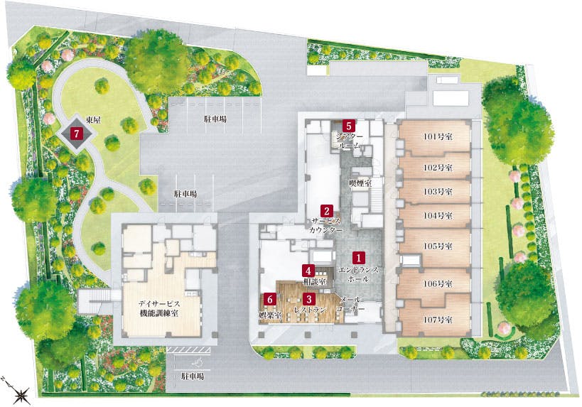 ウエリスオリーブ鵠沼松が岡 間取図