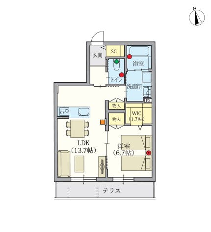 ヘーベルVillage新桜台 間取図