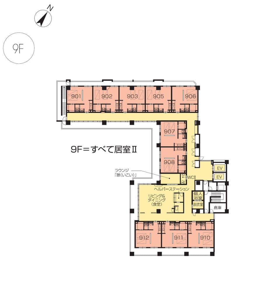 ニチイホーム勝どき 間取図