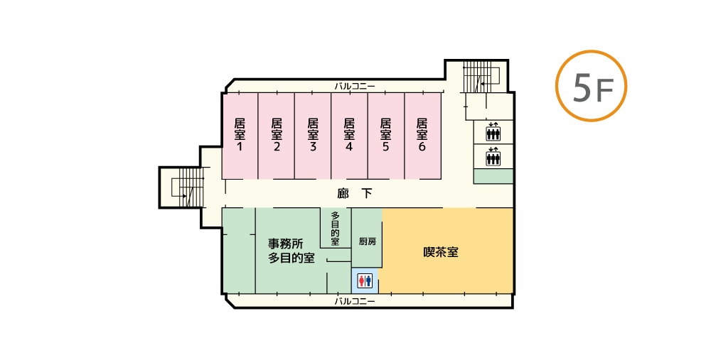 ケアホーム俊徳道 間取図