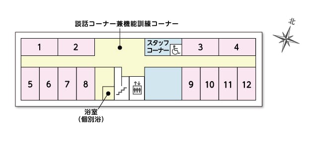 ツクイ・サンシャイン三鷹深大寺 間取図