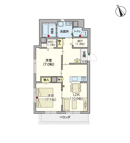 ヘーベルVillage西船橋駅前 間取図