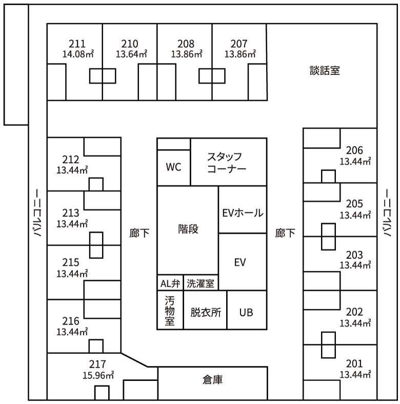 百合丘メディカルハウスさゆり 間取図