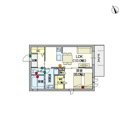 ヘーベルVillage方南町 間取図