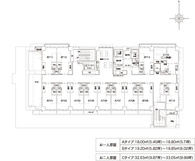 アルファリビング松山本町 間取図
