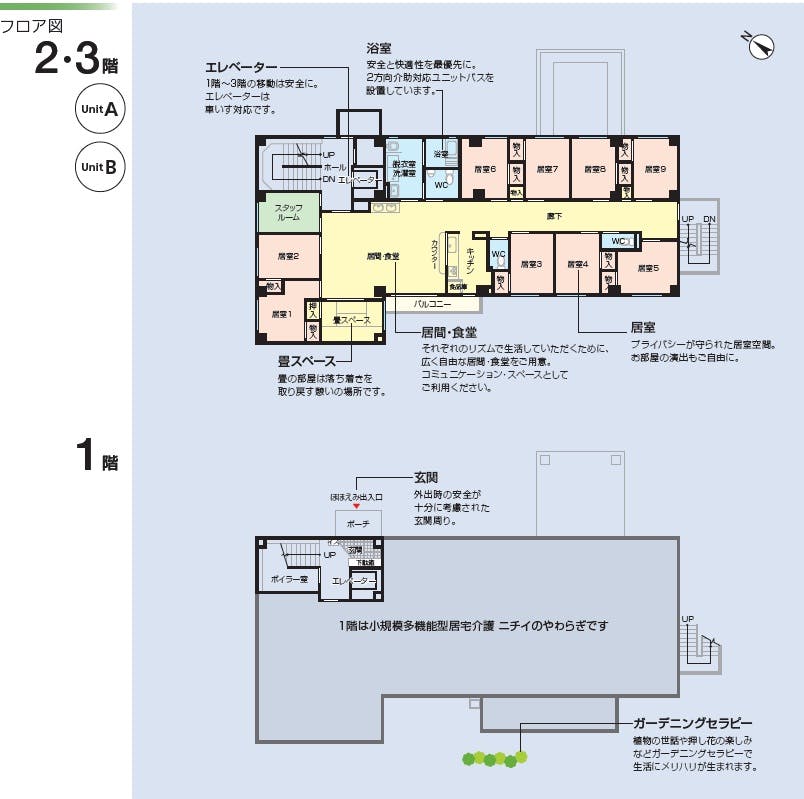 ニチイケアセンター室蘭 間取図