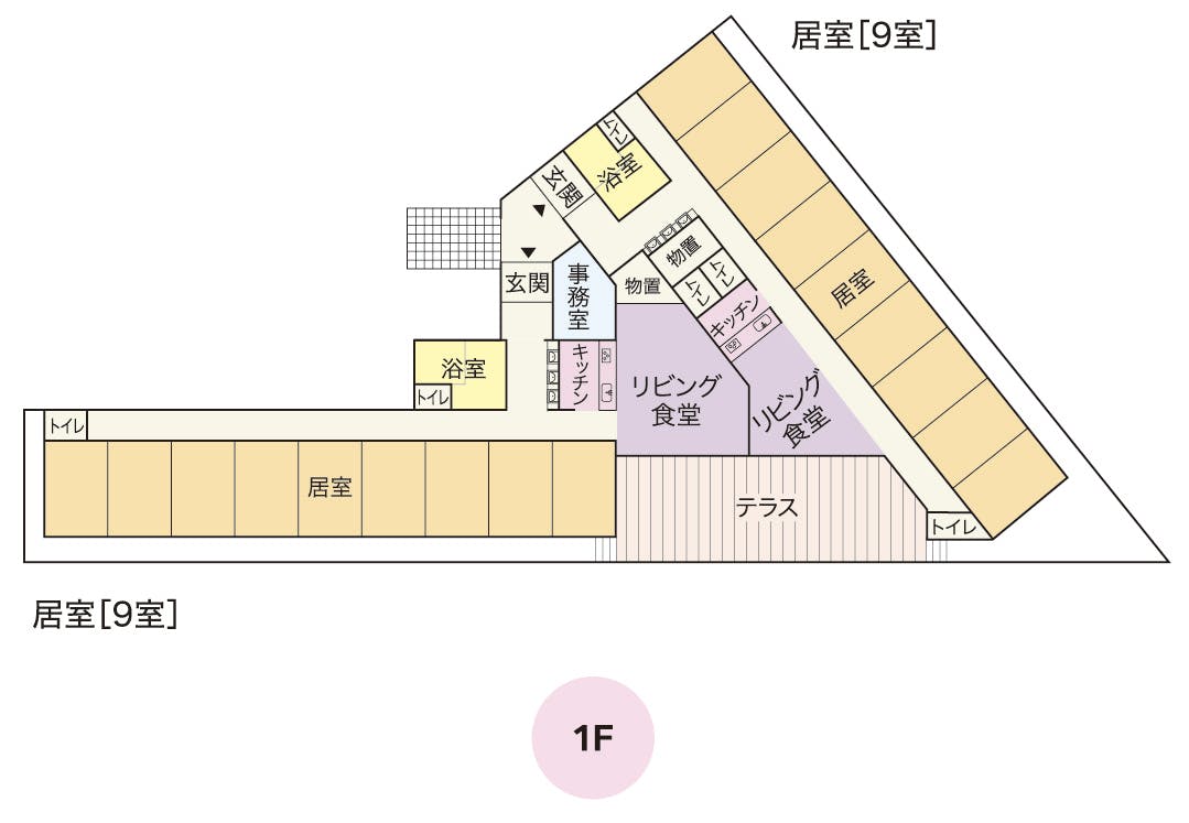 グループホームまーがれっと西里 間取図